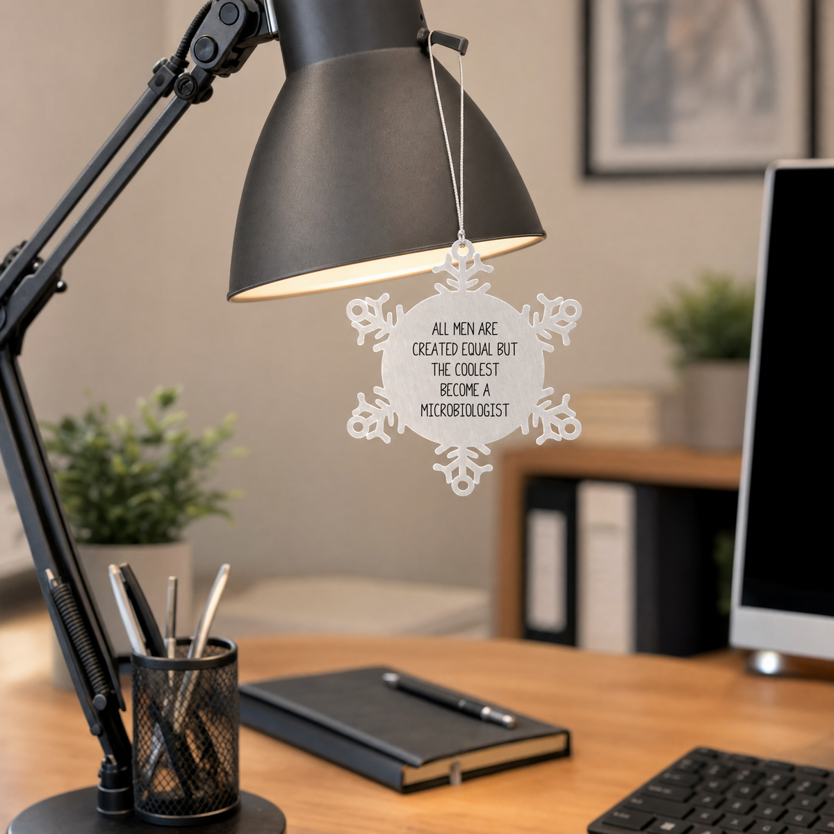 A Microbiologist's Delight, Funny Quote Snowflake Ornament