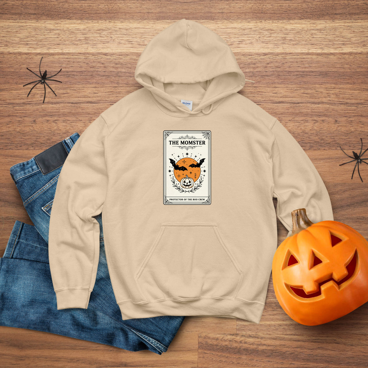 Momster Pumpkin Crest Hoodie | Halloween Momster, Spooky Retro