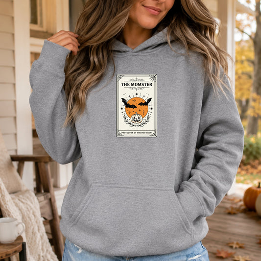 Momster Pumpkin Crest Hoodie | Halloween Momster, Spooky Retro