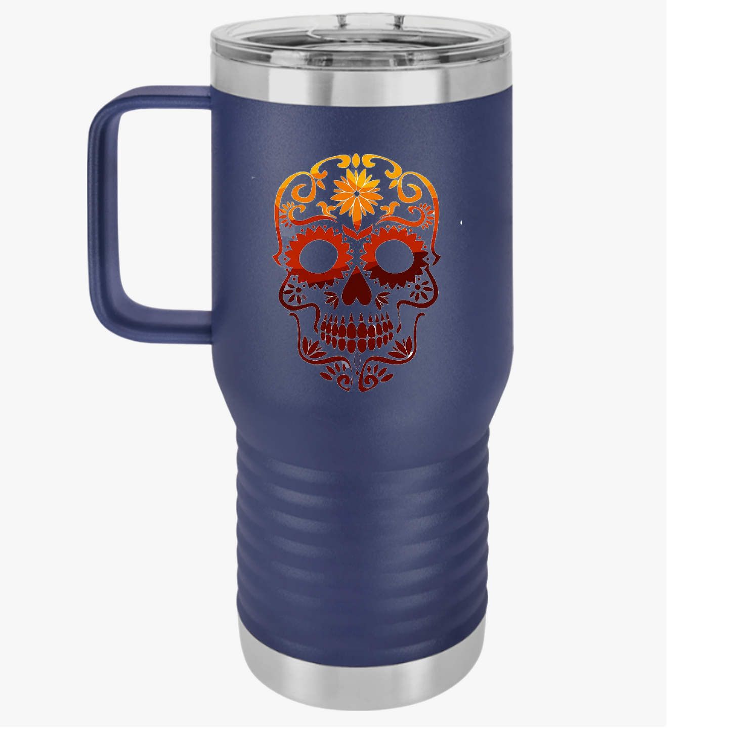 Sugar Skull Travel Mug, 20oz