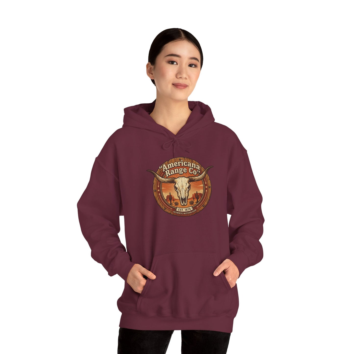 Western Cowboy Frontier Hoodie | Americana vintage rodeo sweatshirt