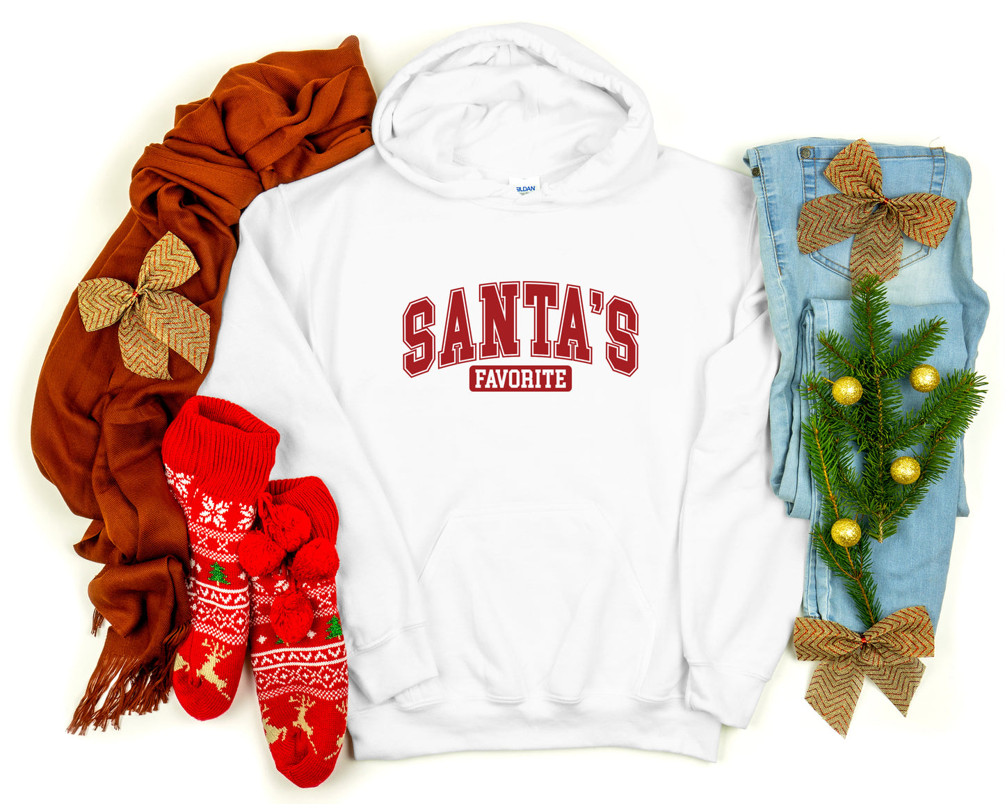 Santa's Favorite Family Unisex Christmas Hoodie
