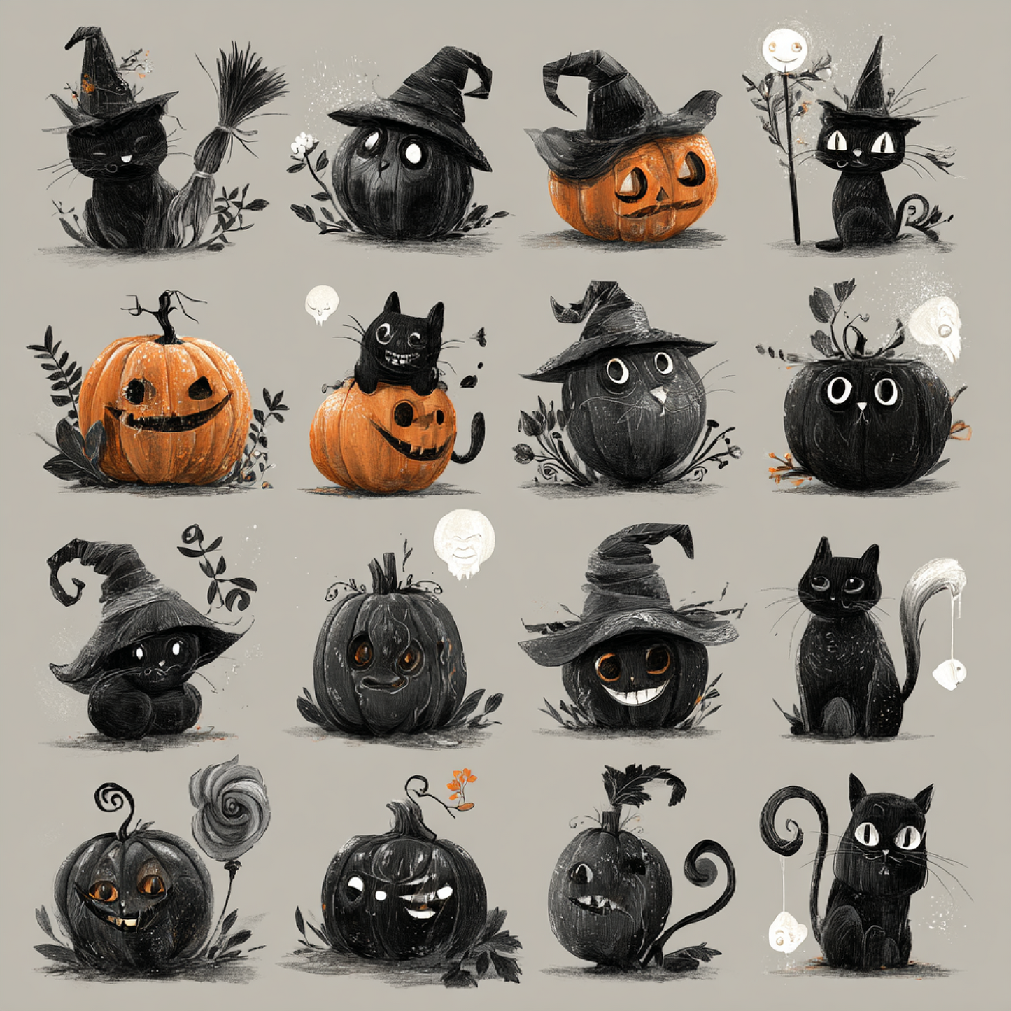 Spooky Black Cat Bubble-free stickers