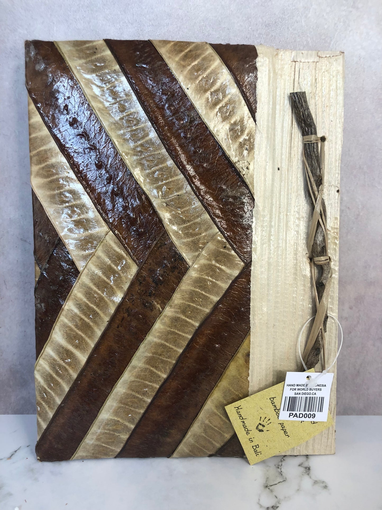 Natural Leaves & Bamboo Paper Journal