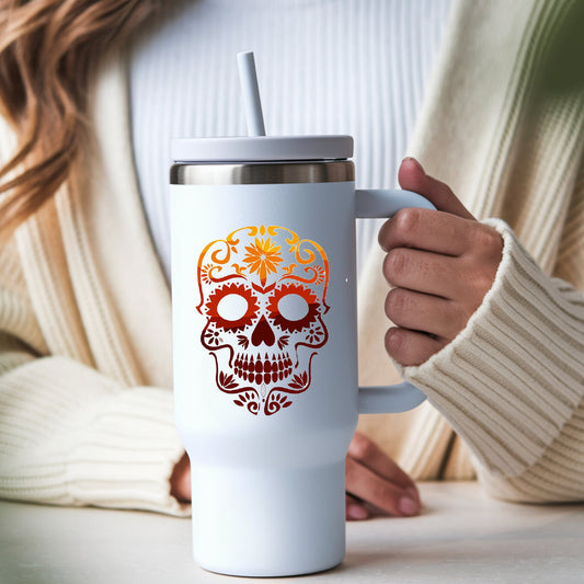 Sugar Skull Travel Mug, 20oz