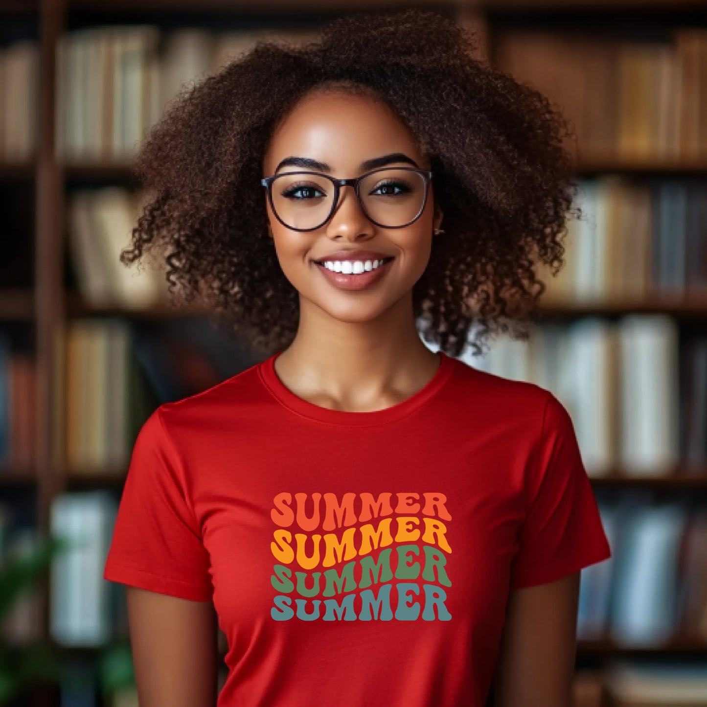 Retro Summer Repeat Tee | Summer Graphic Shirt, Vintage Rainbow Text