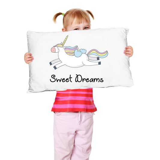Unicorn 'Sweet Dreams' Microfiber Pillowcase – Cute Kids Bed Decor