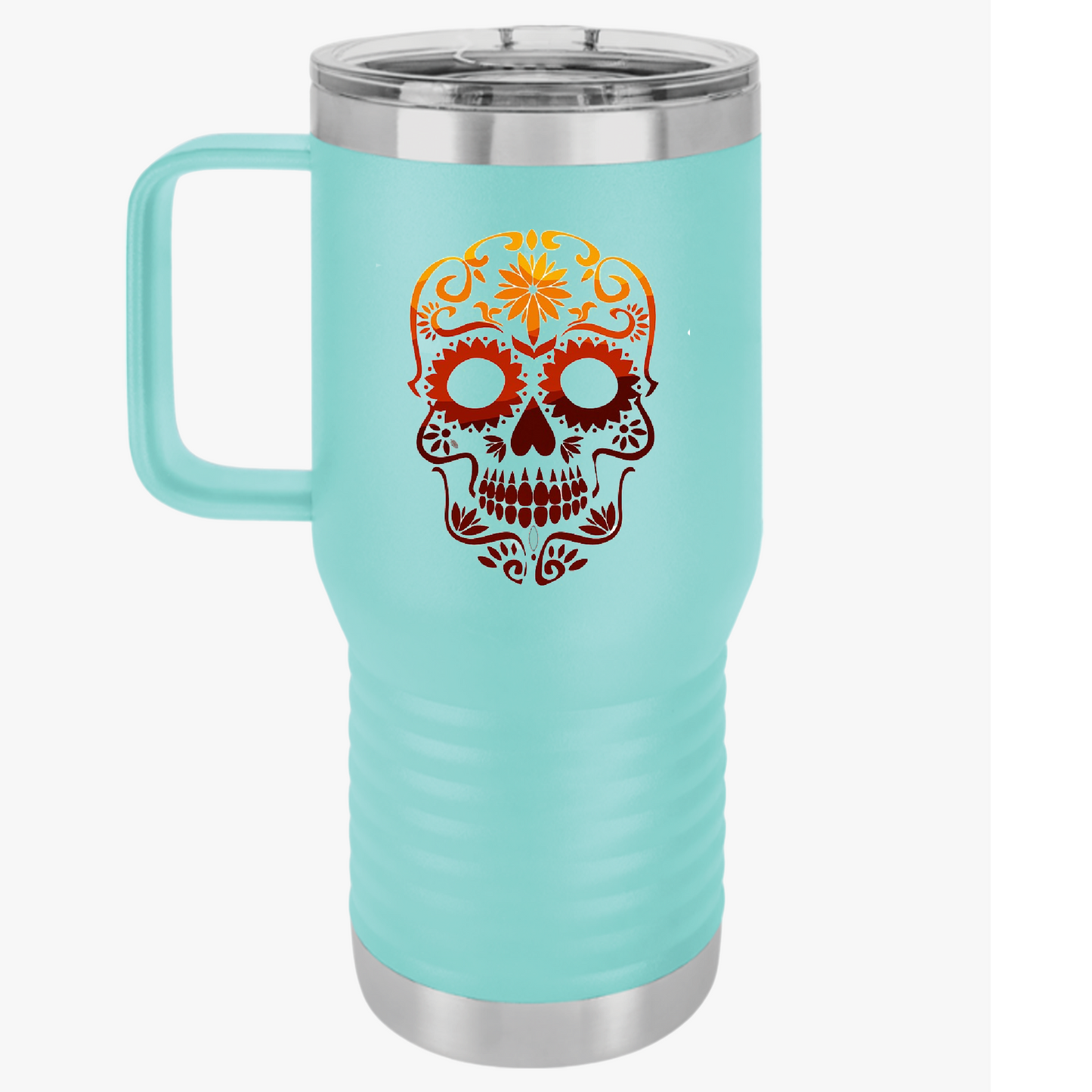 Sugar Skull Travel Mug, 20oz