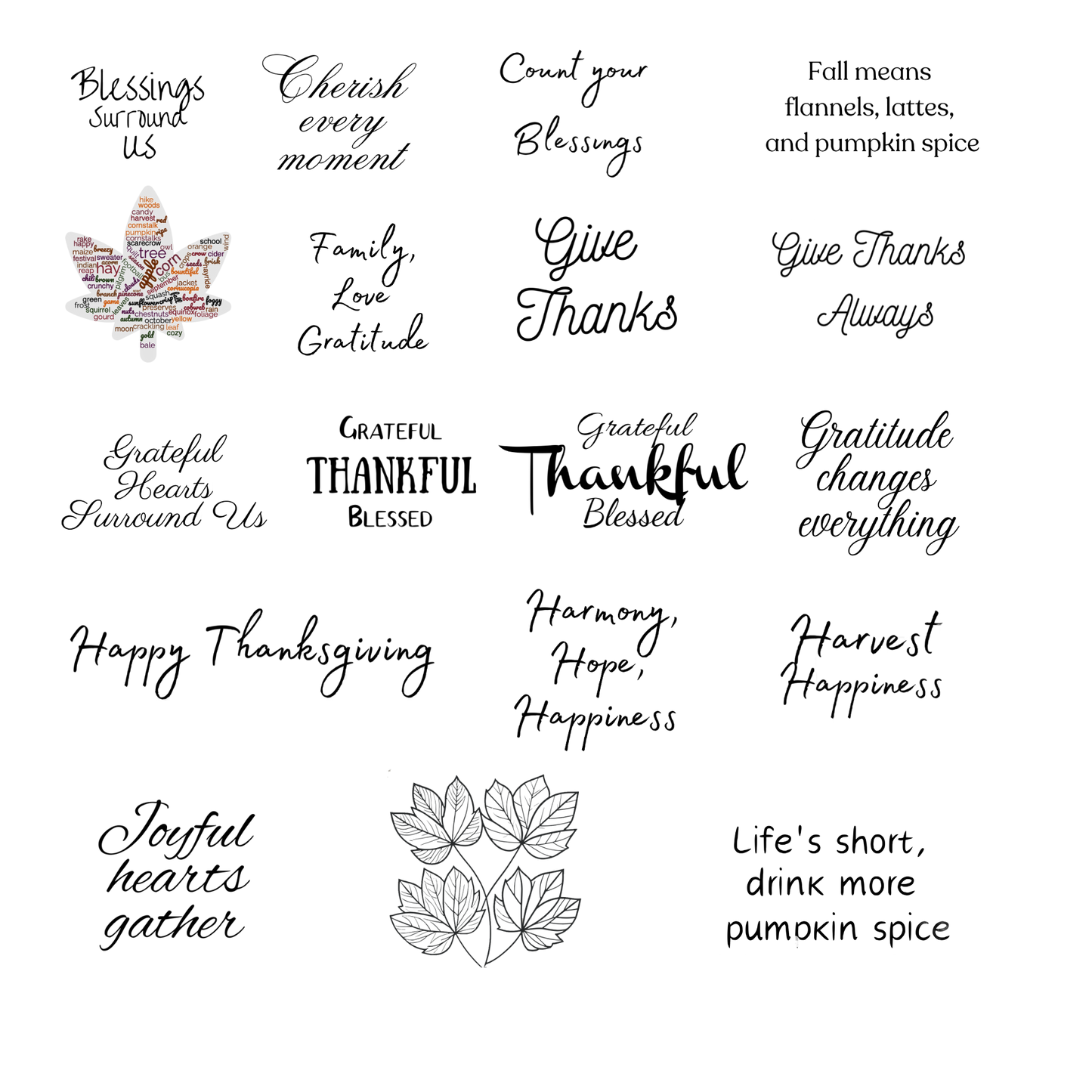 30 Thanksgiving Quotes Bundle