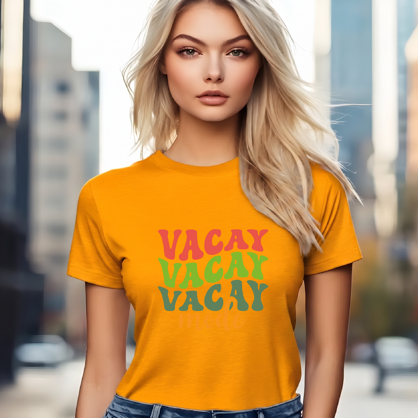 Vacation Mode Tee — Women's 'Vacay Vacay Vacay Mode' Graphic Shirt