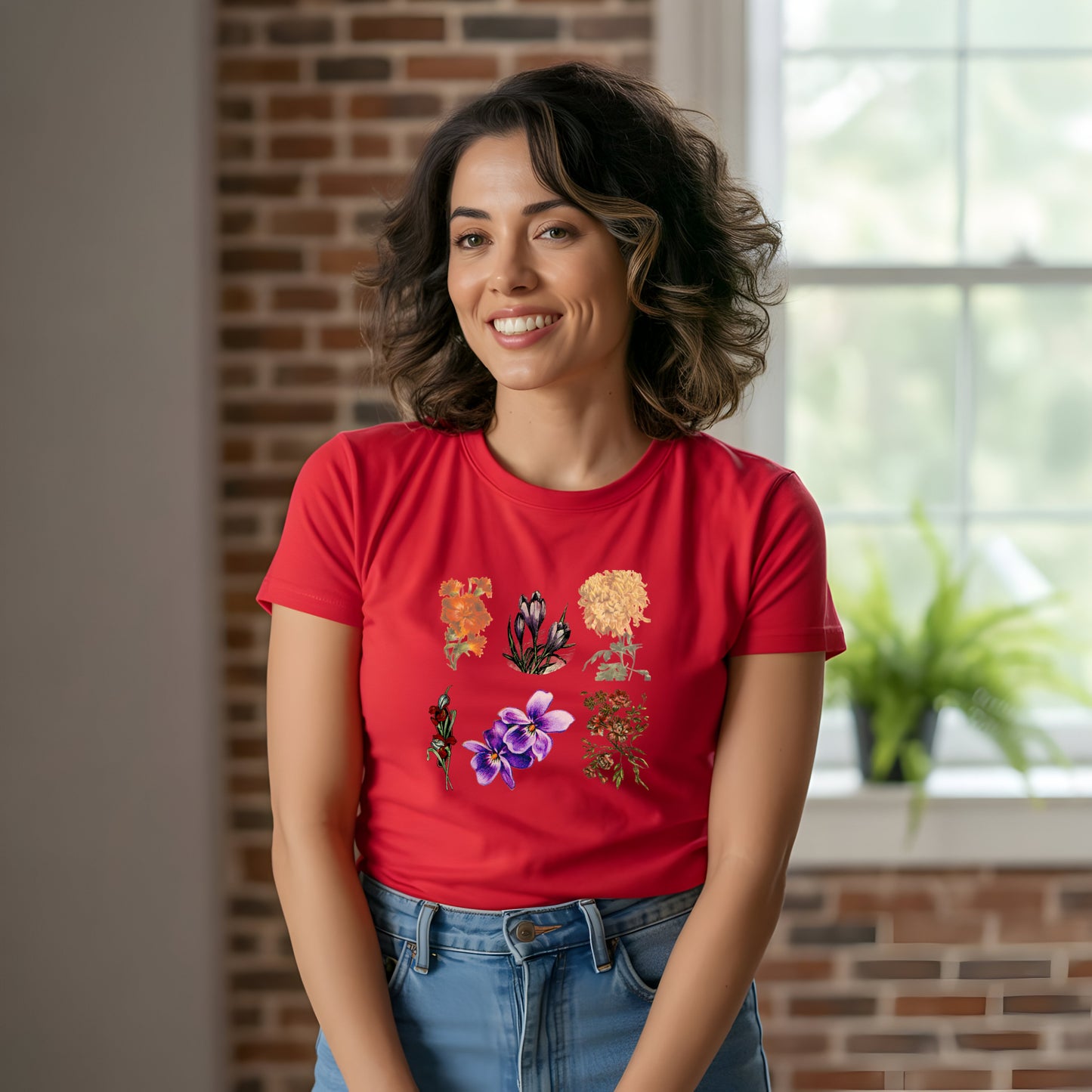 Floral Collage Tee — Vintage Botanical Flowers T-Shirt