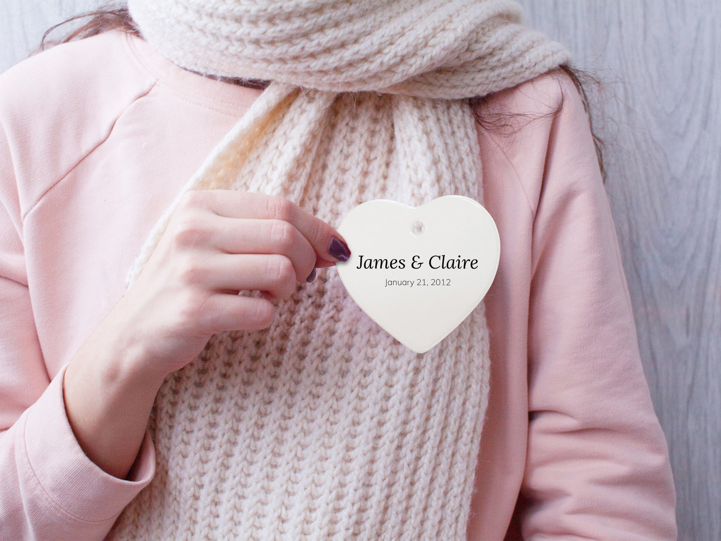 Personalized Heart-Shaped Ornament - Perfect for Weddings and Anniversaries