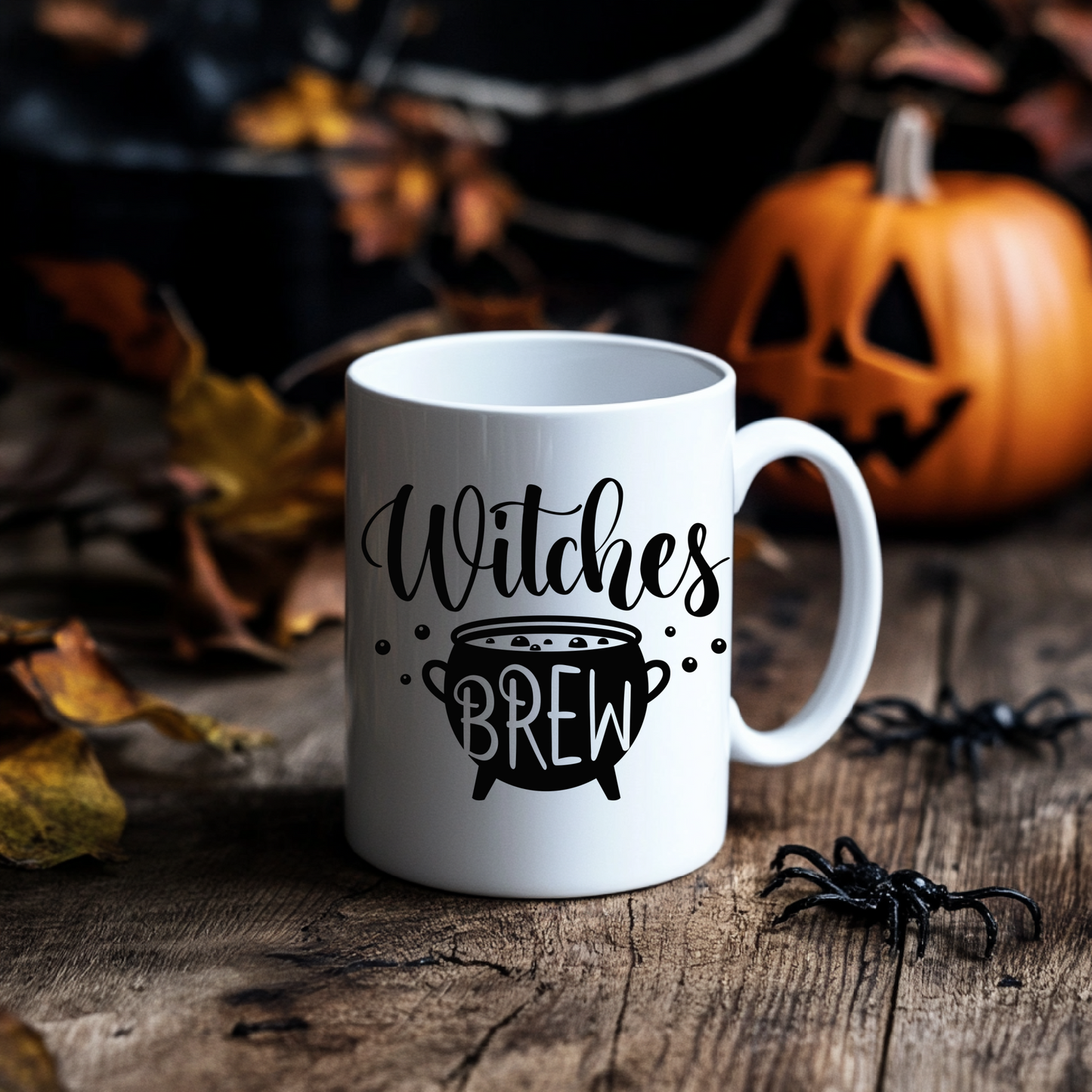Witches Brew Ceramic Mug — Halloween Spell Cauldron Coffee Cup (11oz & 15oz)