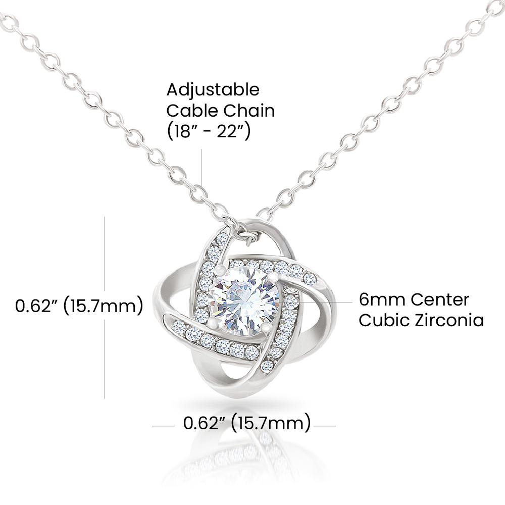 To My Beautiful Wife - I'll Love You Forever Love Knot Neckalce