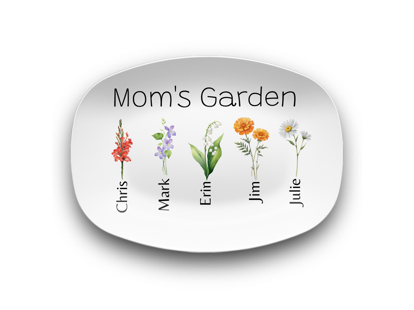 🌸 Mom's Garden Personalized Platter 🌸