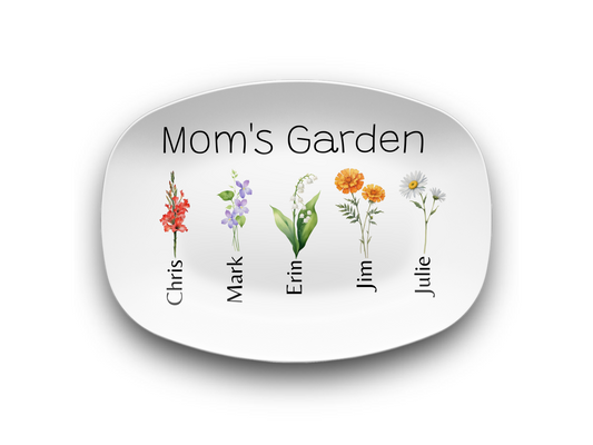 🌸 Mom's Garden Personalized Platter 🌸