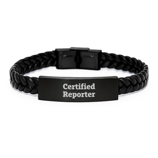 Funny Quote Gifts for Reporter - Interlaced Leather Bracelet with Stainless Steel and PU Leather - Gifts from Family to Mother's Day Unique Gifts - Image 1