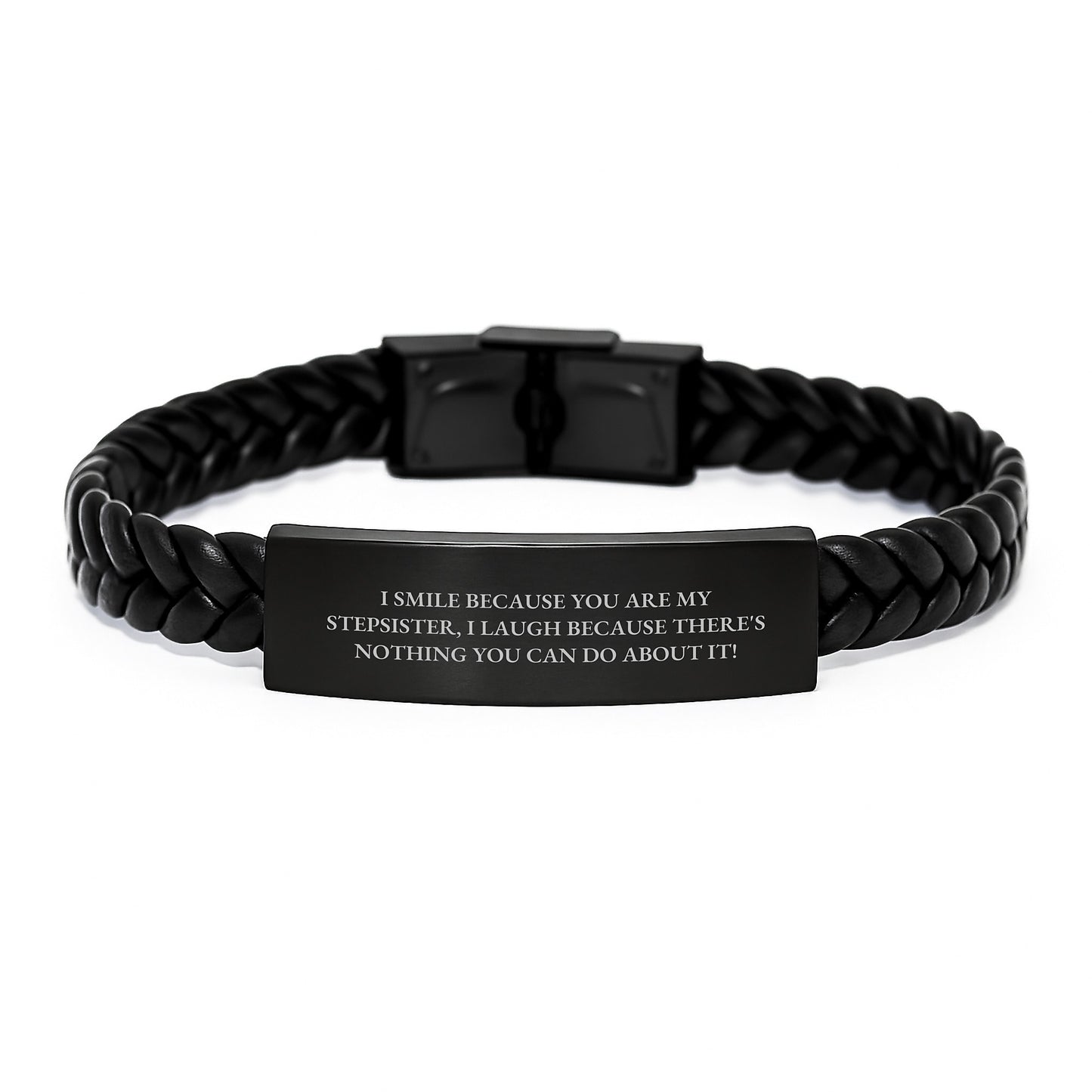 Funny Sisters Gifts from Men to Women Interlaced Leather Bracelet for Stepsister Christmas Unique Presents - Image 1
