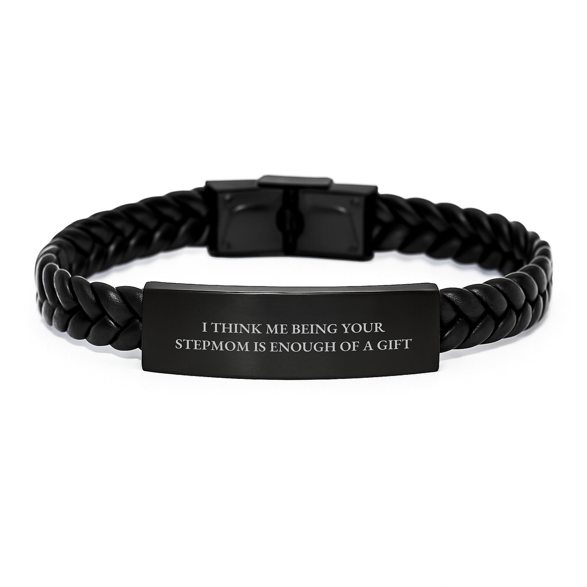 Stepmom Interlaced Leather Bracelet for Coworkers Idea Birthday Gift - Image 1