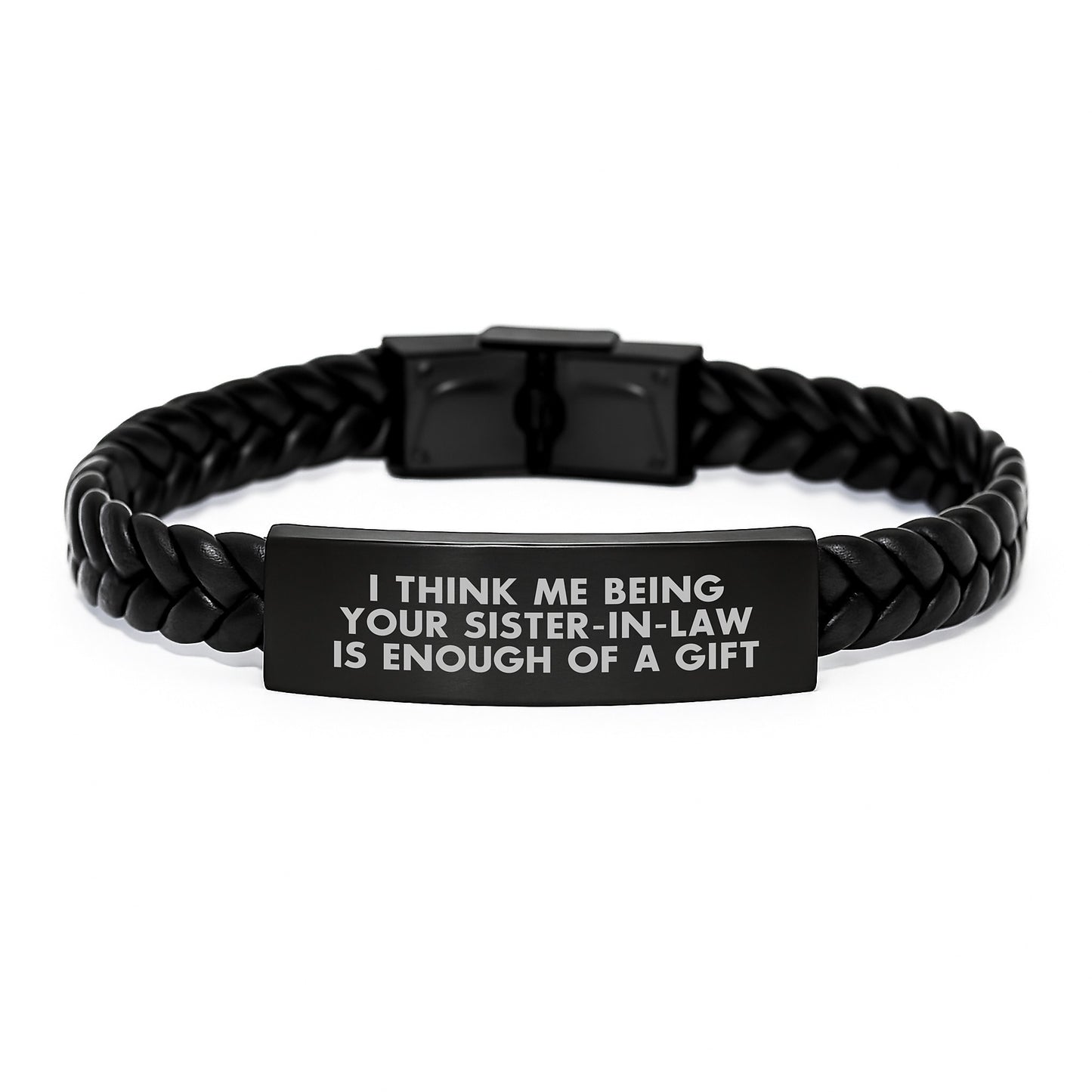 Funny Sister-in-law Gifts for Sister-in-law | Interlaced Leather Bracelet Gift from Sister for Graduation Unique Gifts - Image 1