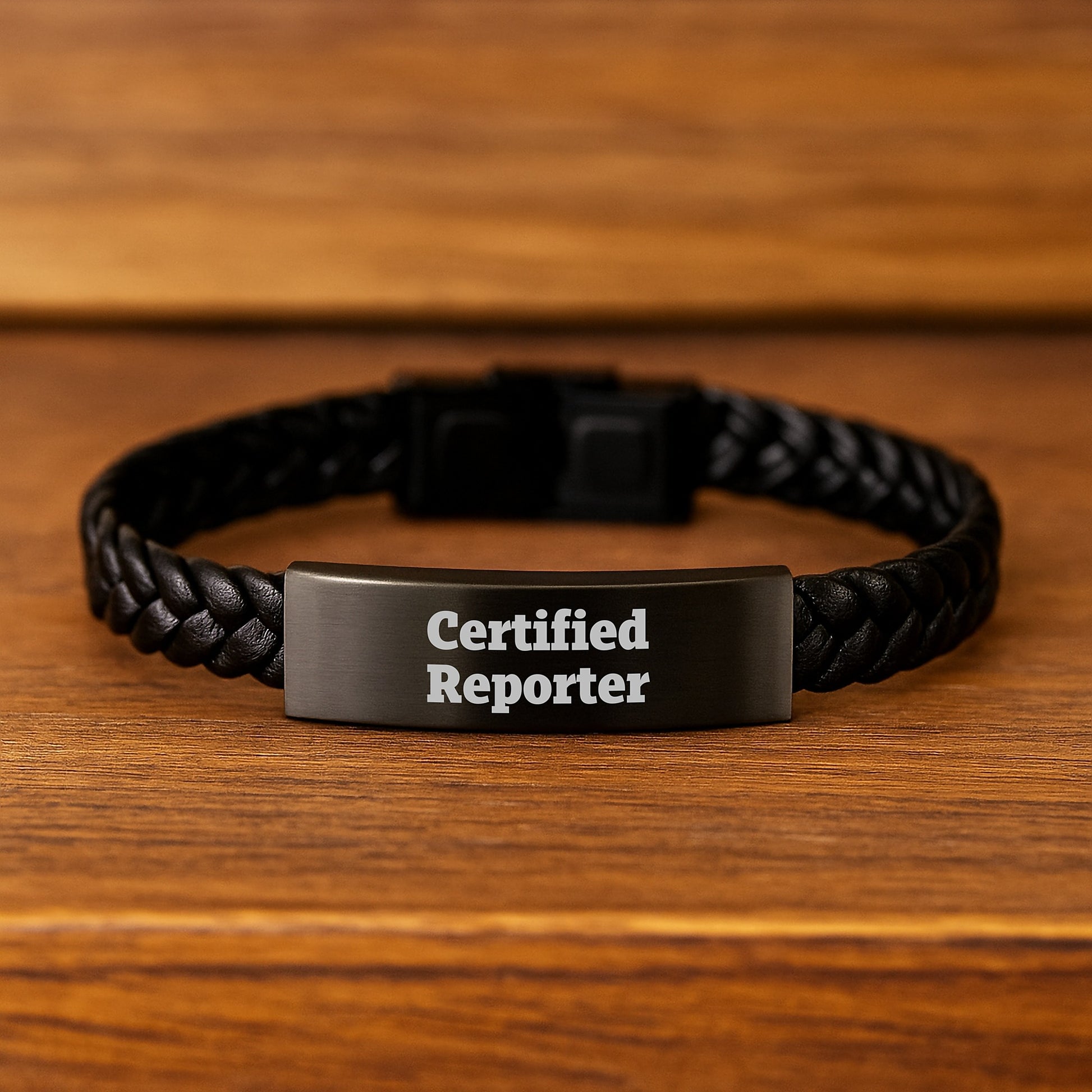 Funny Quote Gifts for Reporter - Interlaced Leather Bracelet with Stainless Steel and PU Leather - Gifts from Family to Mother's Day Unique Gifts - Image 2