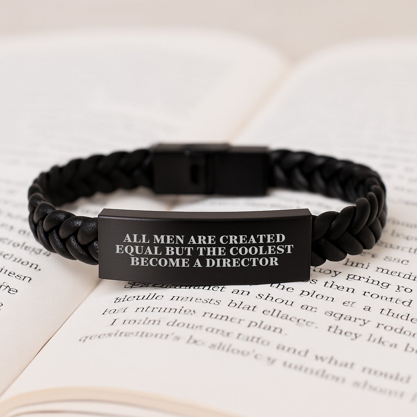Funny Director Gifts, Interlaced Leather Bracelet, Graduation Unique Gifts from Men, Gifts for Director - Image 3