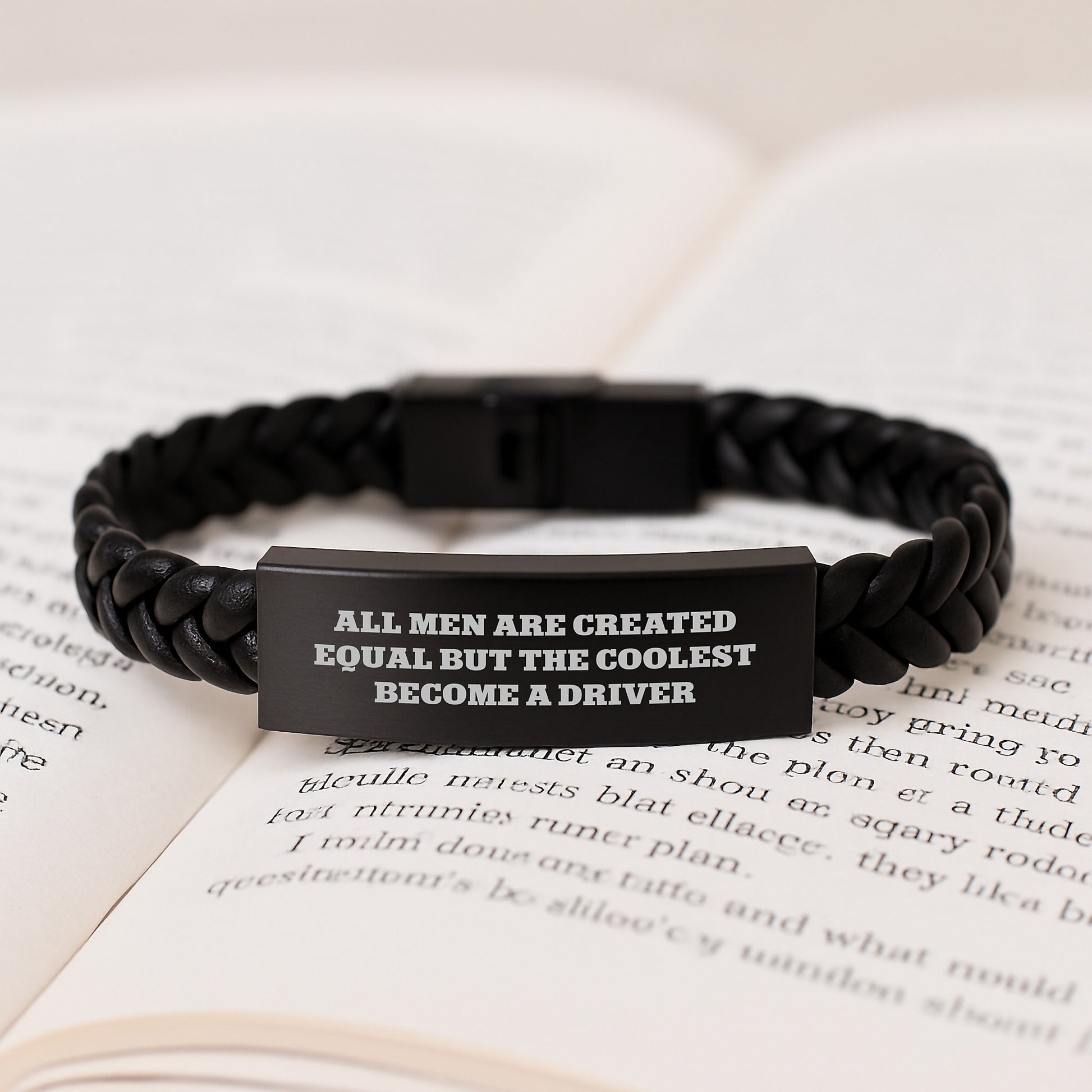 Driver Interlaced Leather Bracelet Keepsake for Him Birthday Gift - Image 3