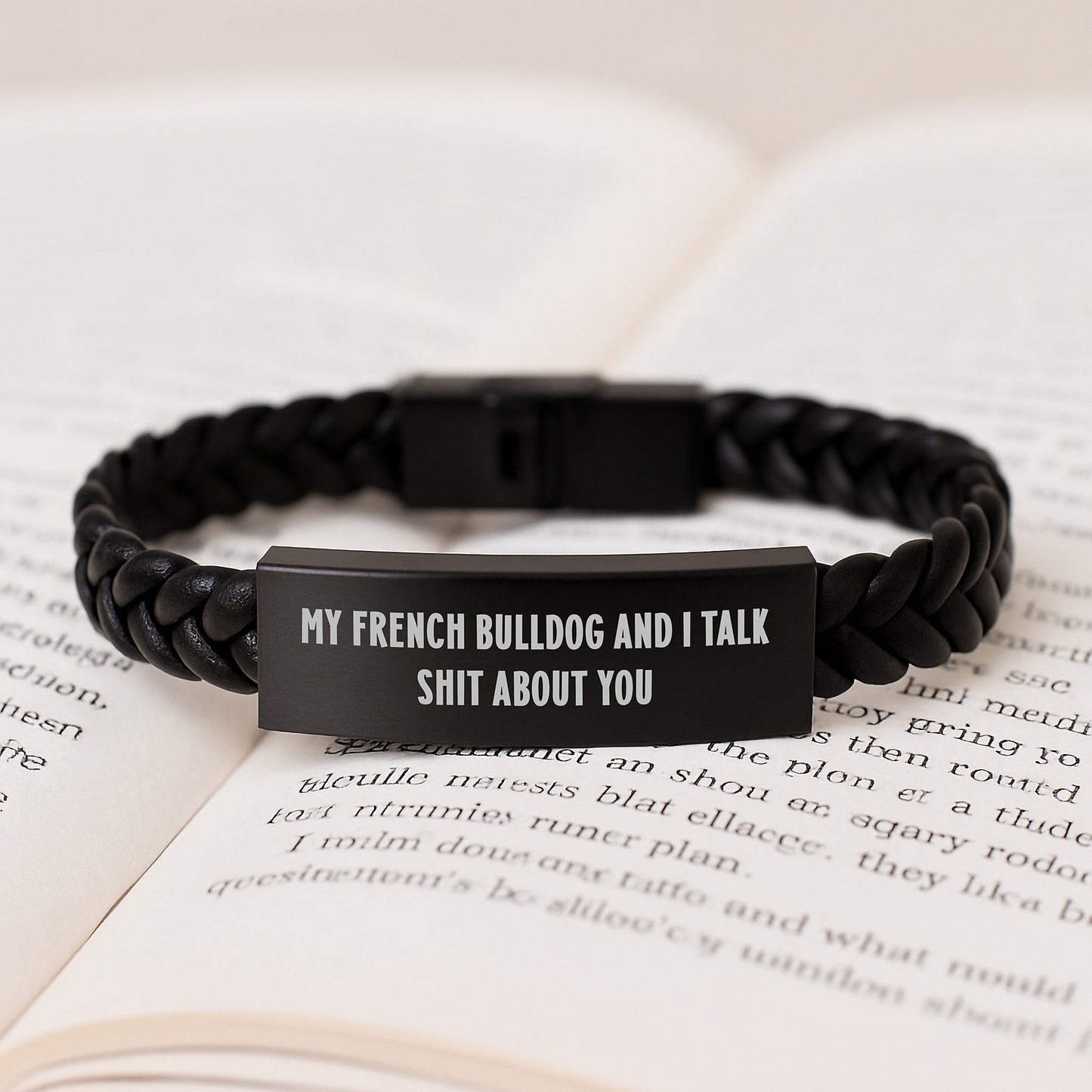 Funny French Bulldog Interlaced Leather Bracelet Gifts from Friends for Graduation - Image 3
