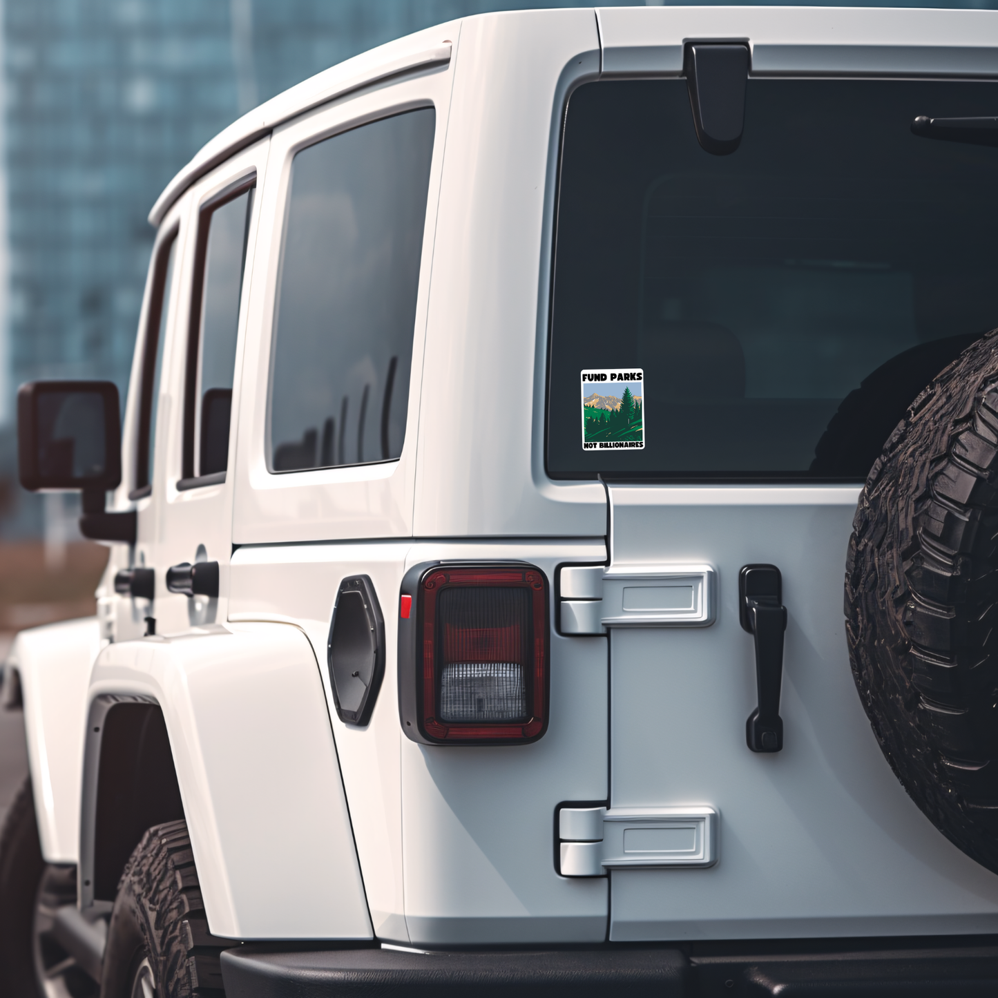 Fund Parks Not Billionaires Vinyl Sticker