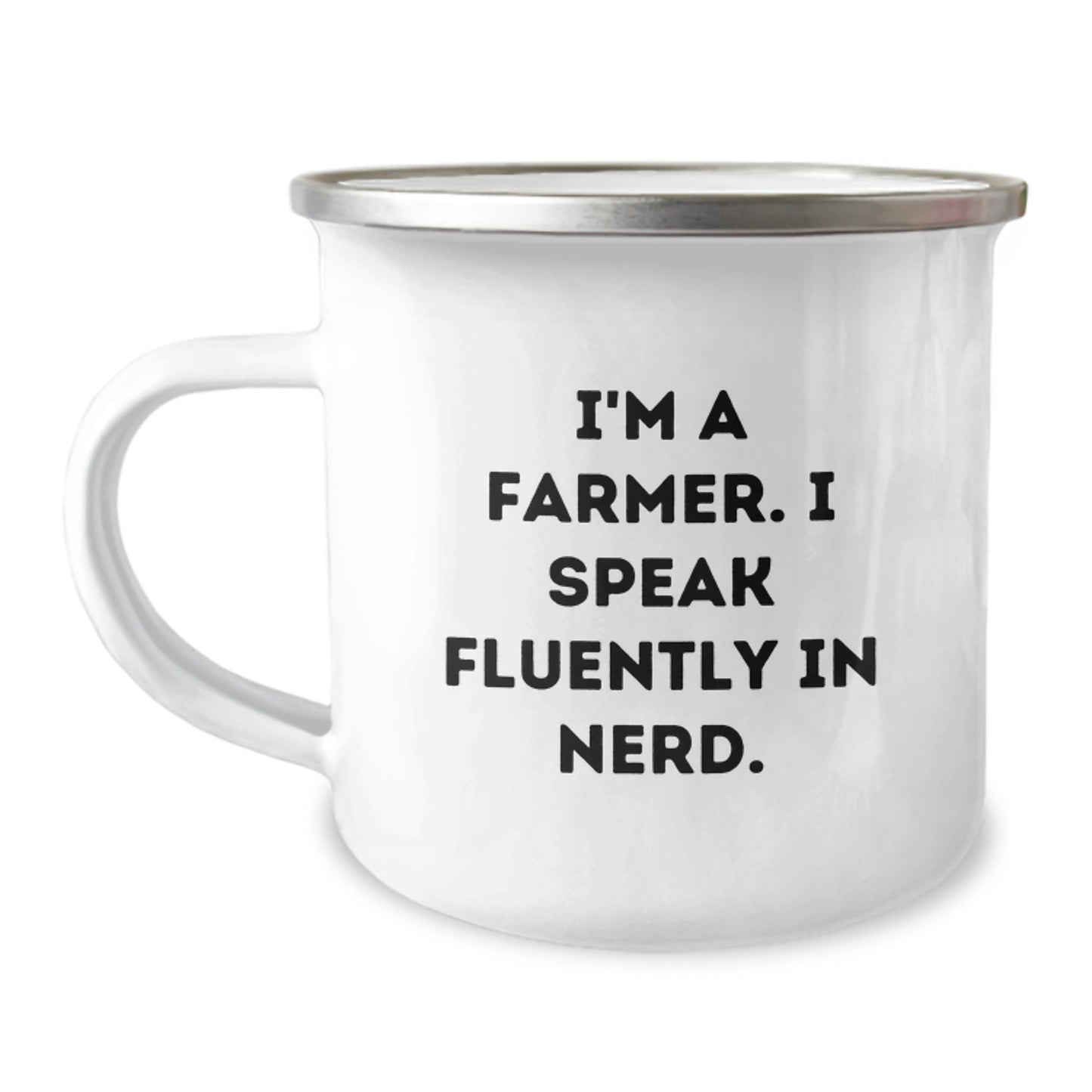 Funny Farmer Gifts from Friends - I'm A Farmer I Speak Fluently In genius., Unique Graduation Unique Gifts for Farmers, Camping Mug for Men - Image 1