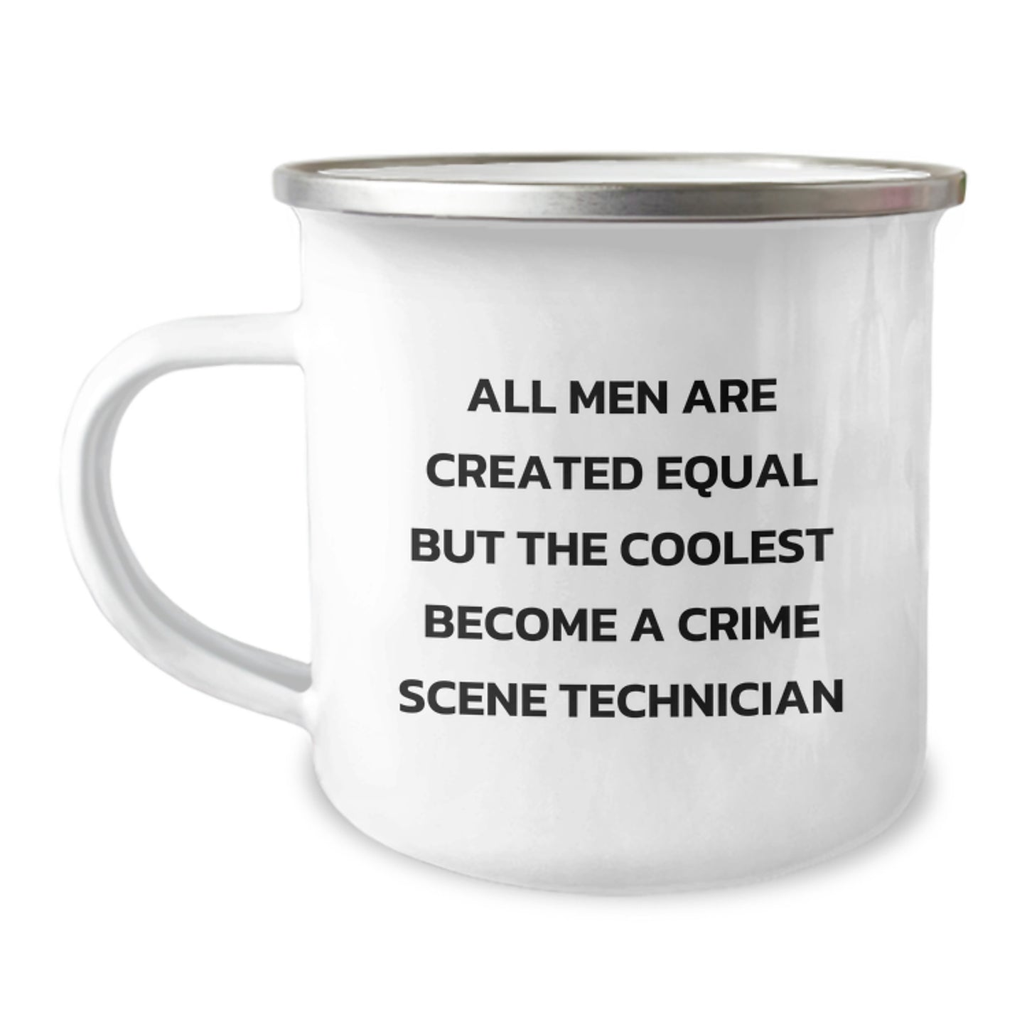 Crime Scene Technician Gifts for Him, Funny Camping Mug, All Men Are Created Equal But The Coolest Become A Crime Scene Technician, Perfect Christmas Unique Gifts from Friends and Family - Image 1