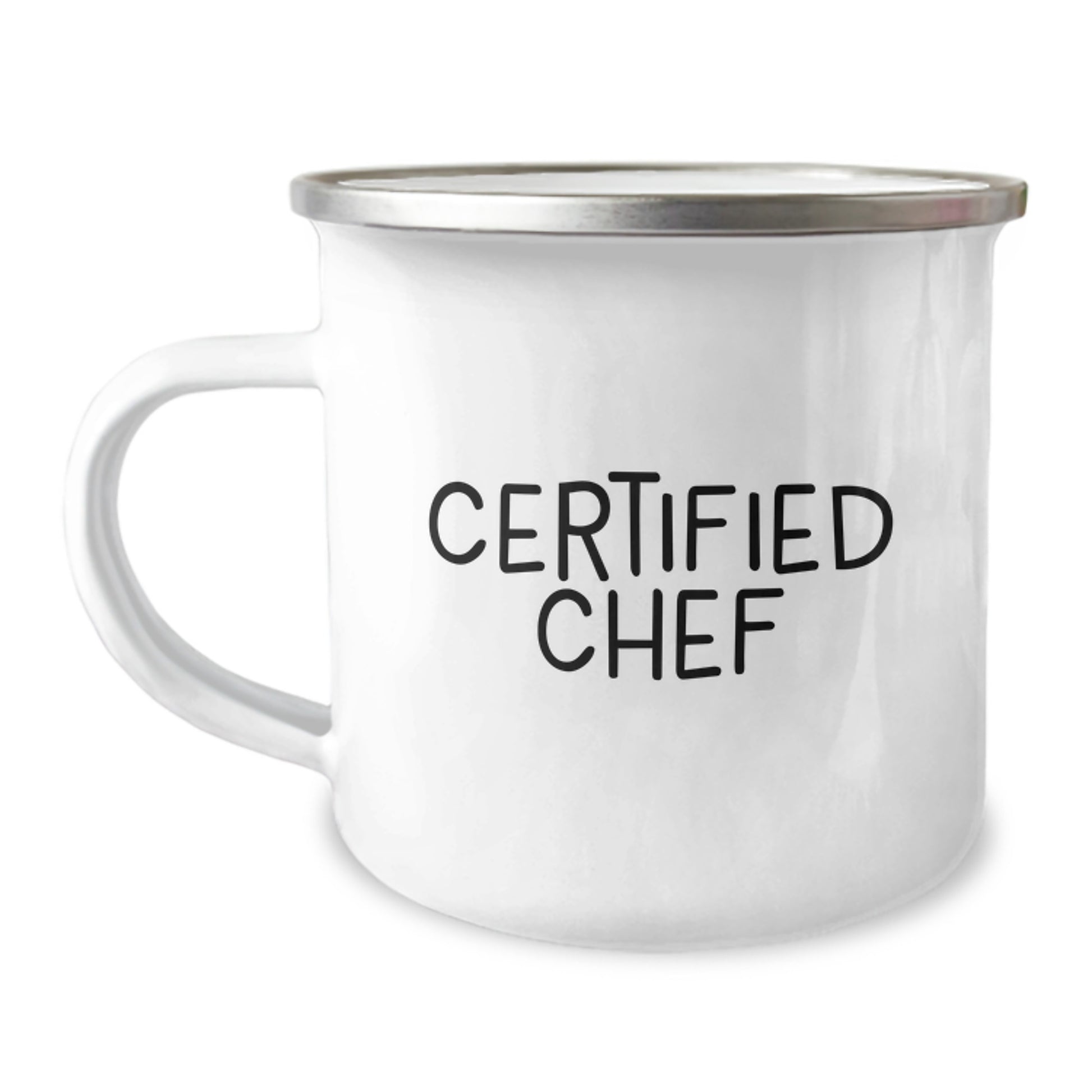 Gifts from Friends to Chef's - Funny Birthday Camping Mug, 12 oz Stainless Steel with Enamel Finish, 'I'm not a morning person, but I'm a morning Chef' - Unique Birthday Unique Gifts for Chef - Image 1