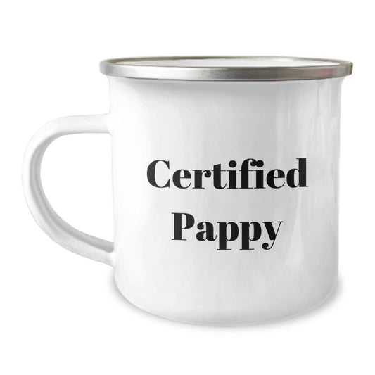 Funny Pappy Gifts for Men - Camping Mug with Certified Pappy Quote, Perfect Graduation Gifts from Family, Friends, or Coworkers - Image 1