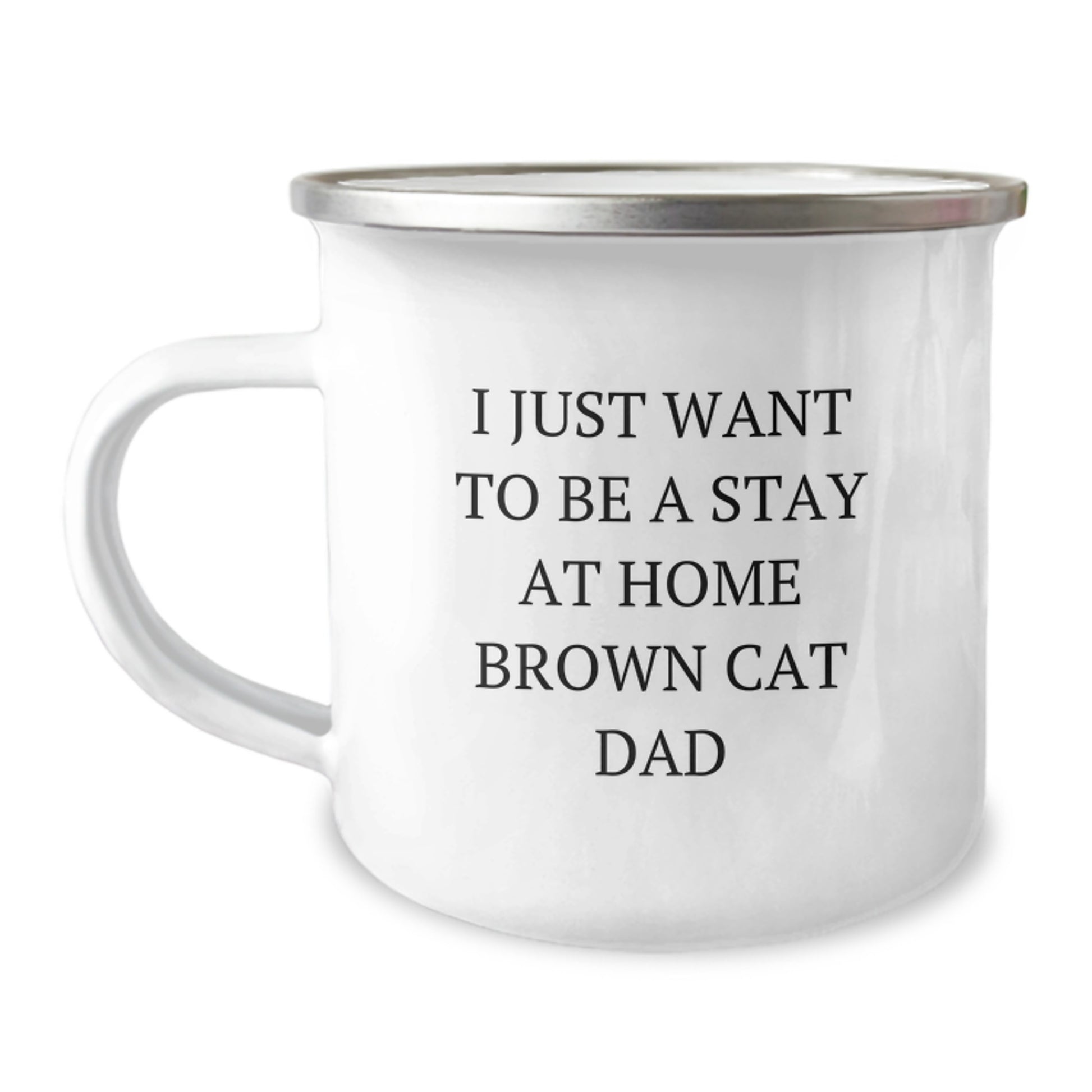 Funny Brown Cat Gifts for Men, Women, Family and Friends - I Just Want To Be A Stay At Home Brown Cat Dad Camping Mug for Graduation Unique Gifts from Dad to Son or Daughter - Image 1