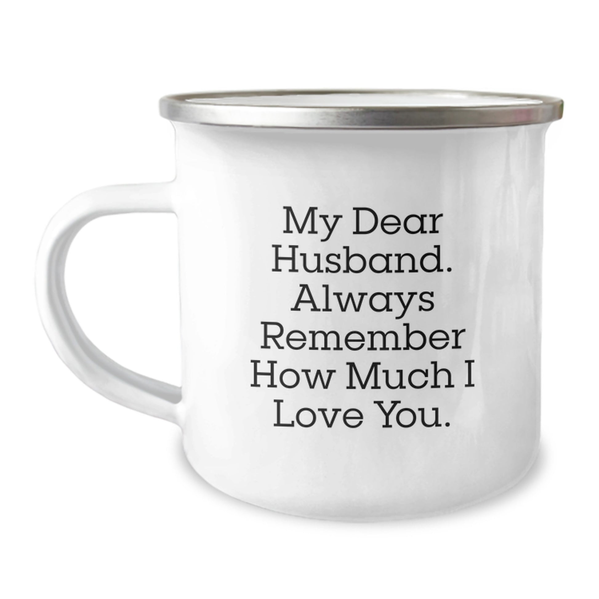 Funny Husband Christmas Unique Gifts from Wife - Camping Mug, 'My Dear Husband...' - Image 1