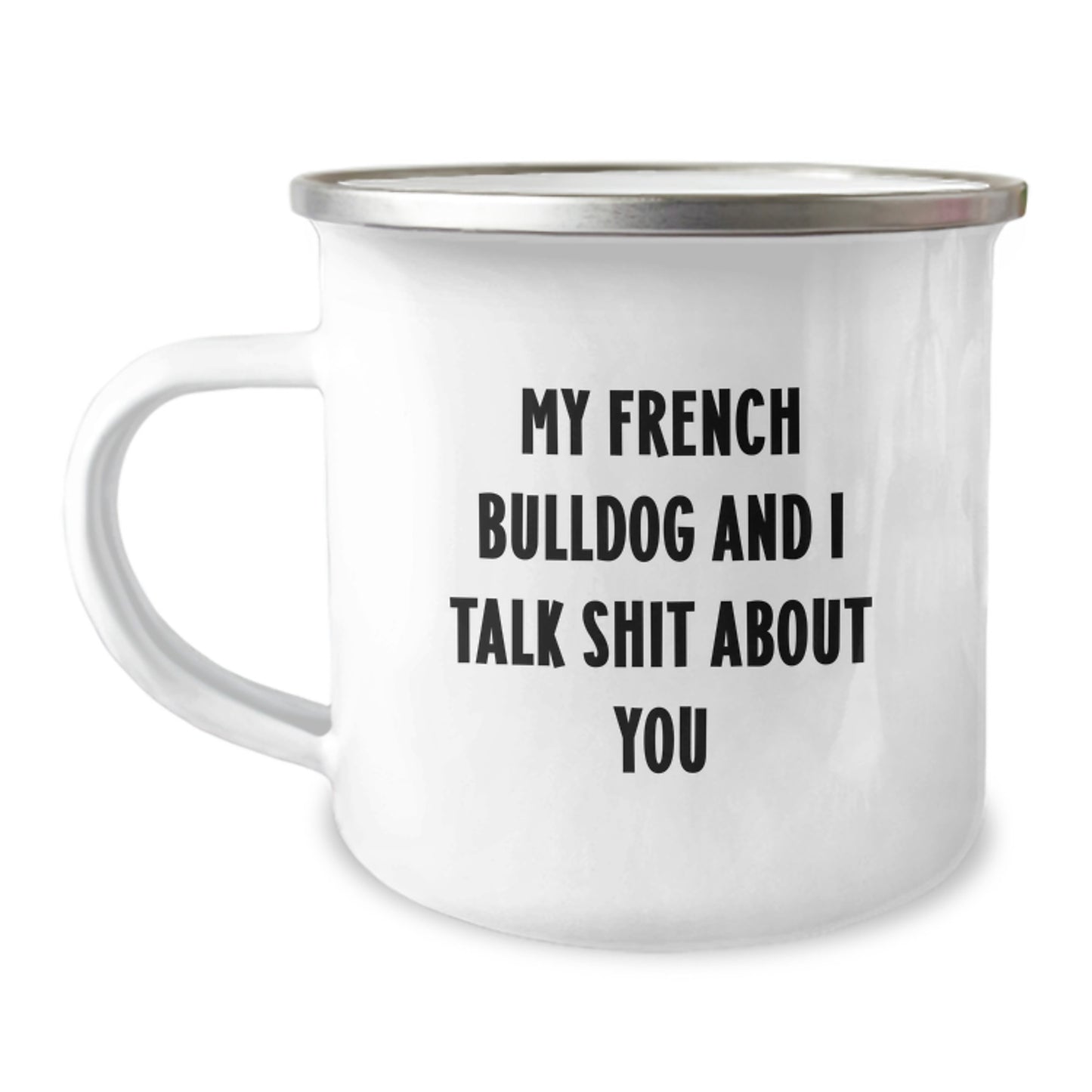 Funny French Bulldog Camping Mug Gifts for Graduation from Friends - Image 1