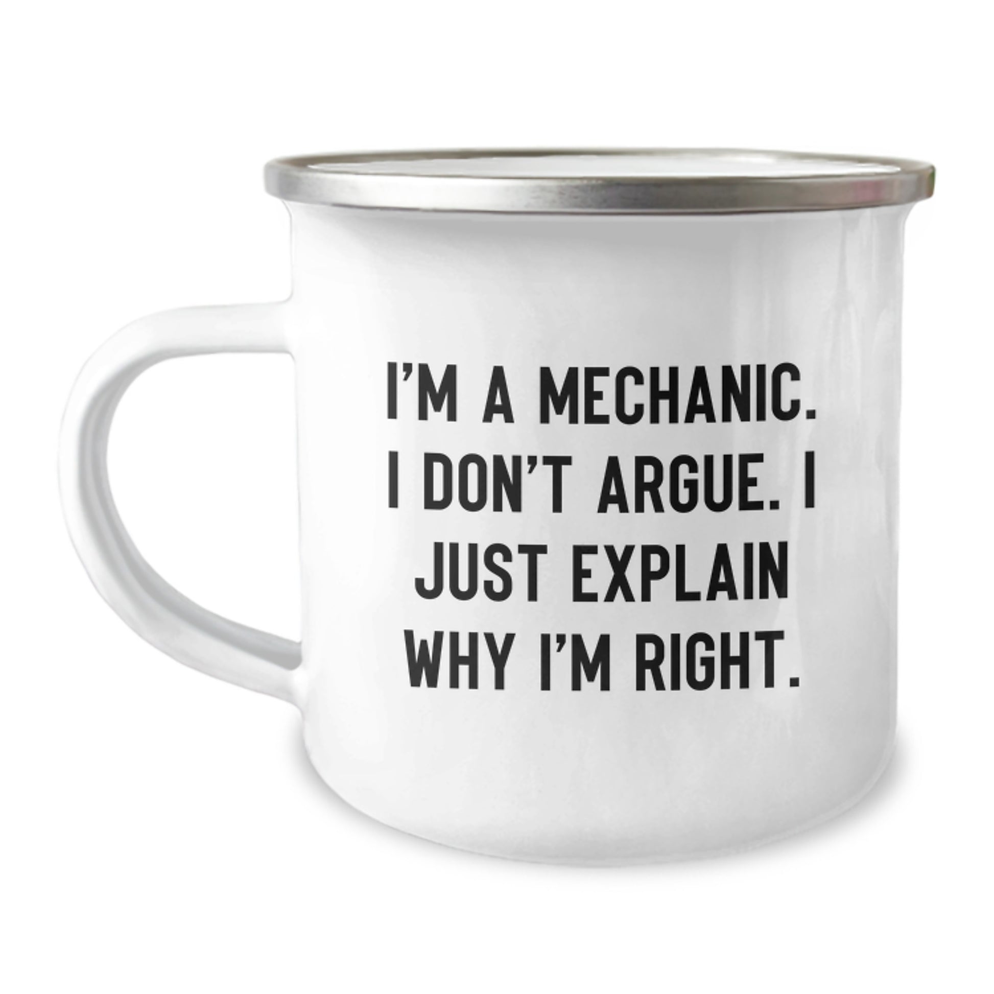 Funny Mechanic Quote Camping Mug Gifts for Mechanic Men on Mother's Day from Family - Image 1