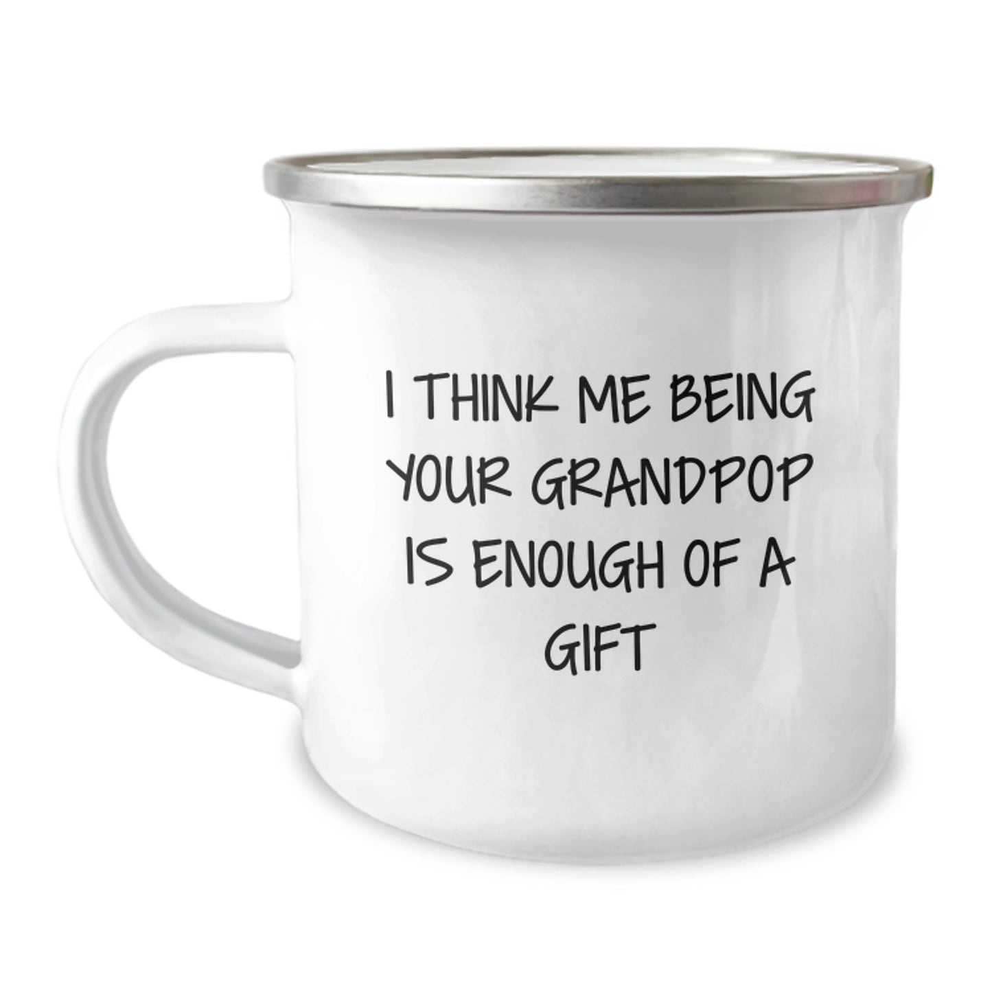 Grandpop Keepsake Camping Mug for Him Birthday Gift with Enamel Finish - Image 1