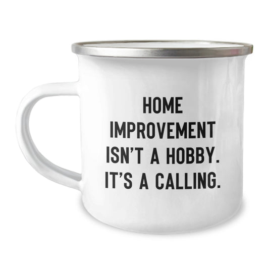 Home Improvement Gifts for Friends, Graduation Unique Home Improvement Mugs for Men, Funny Camping Mug from Friends - Image 1