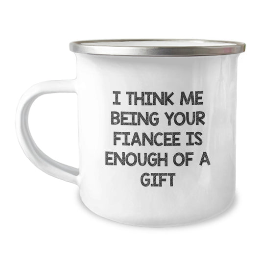 Fiancee Adventurous Camping Mug Novelty Birthday Gift for Friends - Image 1
