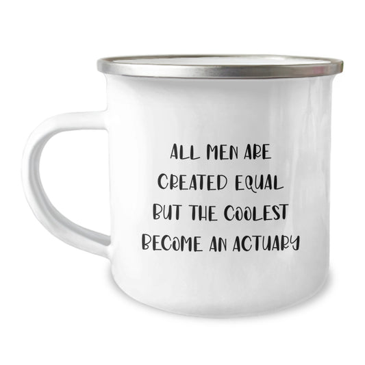 Funny Actuary Gifts from Friends for Graduation Unique Celebration Actuary Lover Camping Mug - Image 1