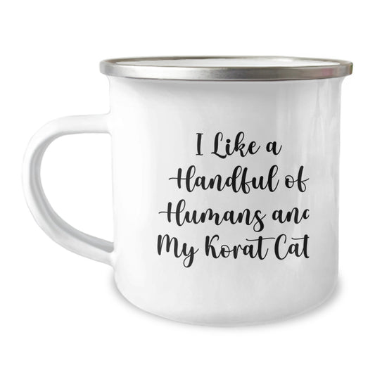 Korat Cat Lover Gifts from Friends, Funny Camping Mug for Korat Cat Enthusiasts, Birthday Unique Gifts for Men Women Family Korat Cat Fans - Image 1