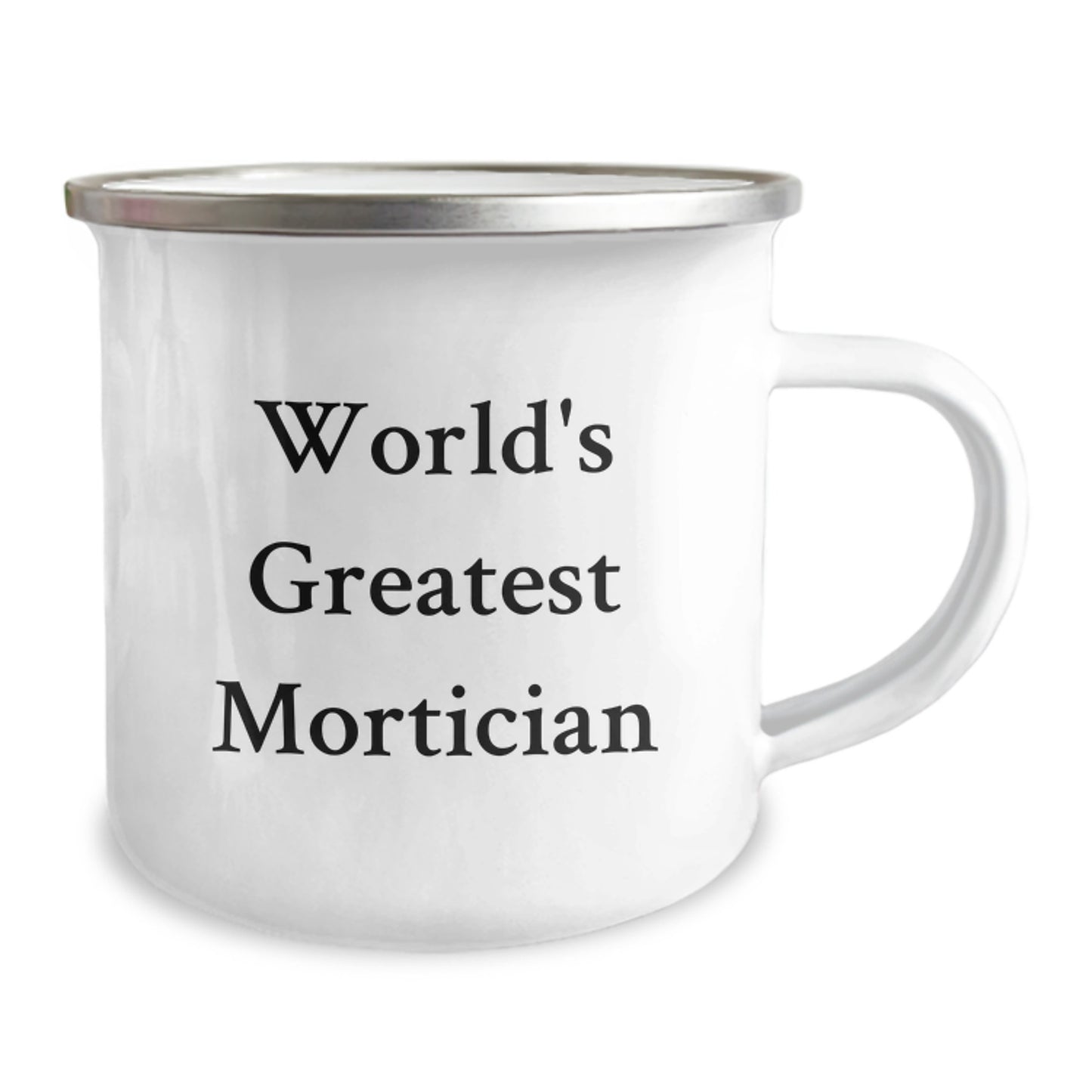 Funny Mortician Gifts from Friends for Men, Unique Christmas Unique Gifts, World's Greatest Mortician Camping Mug - Image 2