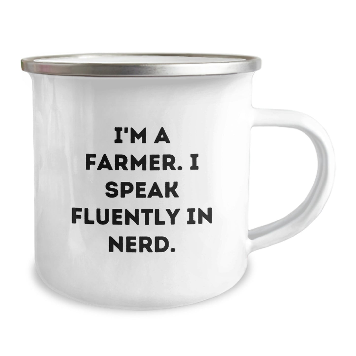 Funny Farmer Gifts from Friends - I'm A Farmer I Speak Fluently In genius., Unique Graduation Unique Gifts for Farmers, Camping Mug for Men - Image 2