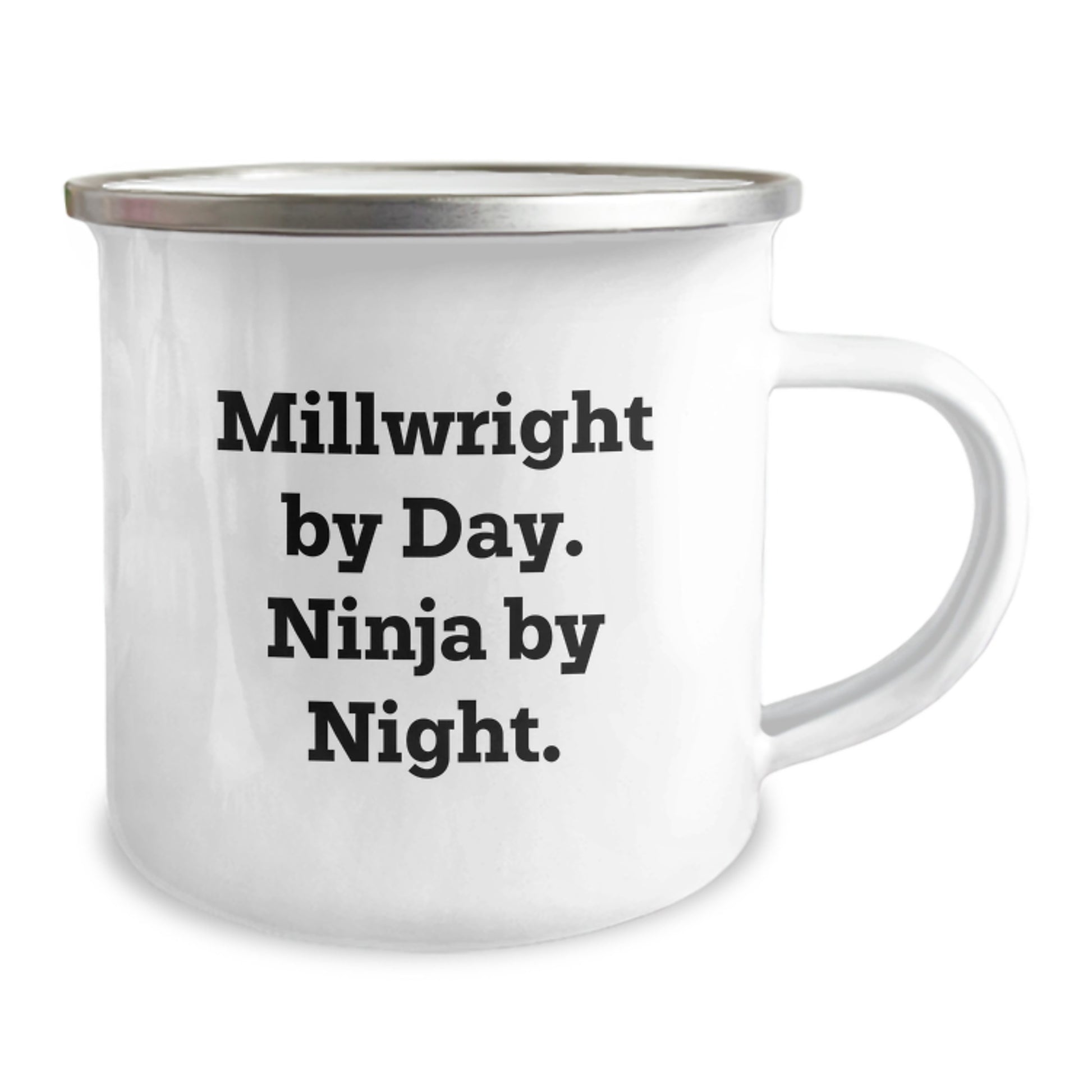 Funny Millwright Gifts from Friends, Unique Graduation Unique Gifts for Millwright Men, Camping Mug with 'Millwright By Day Ninja By Night' Quote - Image 2