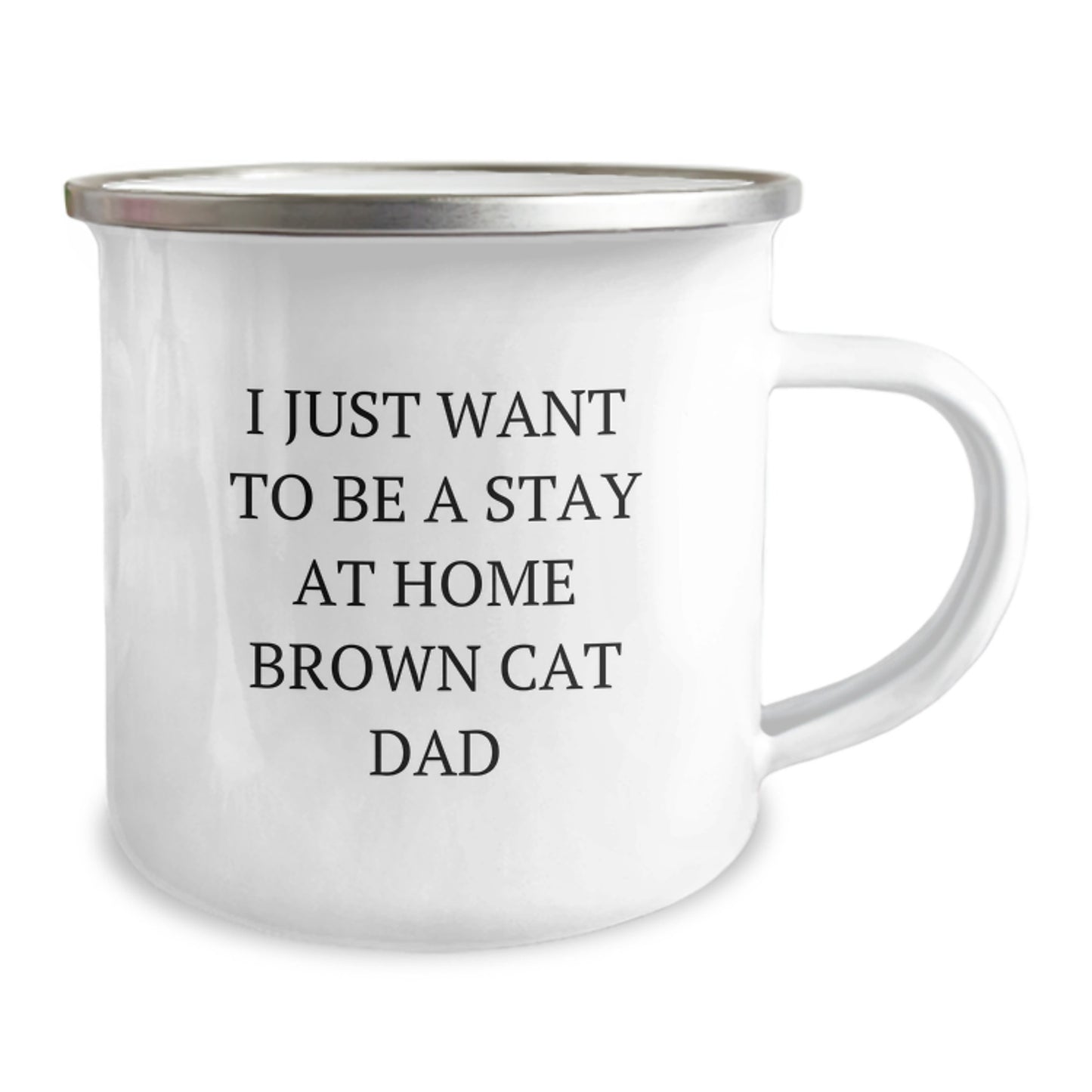 Funny Brown Cat Gifts for Men, Women, Family and Friends - I Just Want To Be A Stay At Home Brown Cat Dad Camping Mug for Graduation Unique Gifts from Dad to Son or Daughter - Image 2