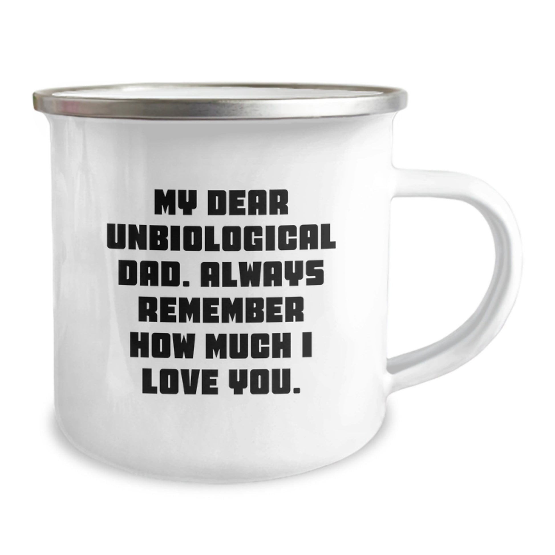 Funny Unbiological Dad Gift - Unique Camping Mug for Him from Family - Image 2