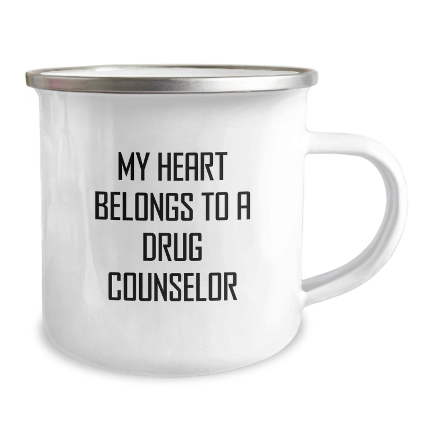 Funny Drug Counselor Gifts for Men Women Friends from Coworkers Family - My Heart Belongs To A Drug Counselor Graduation Unique Mugs for Camping - Image 2