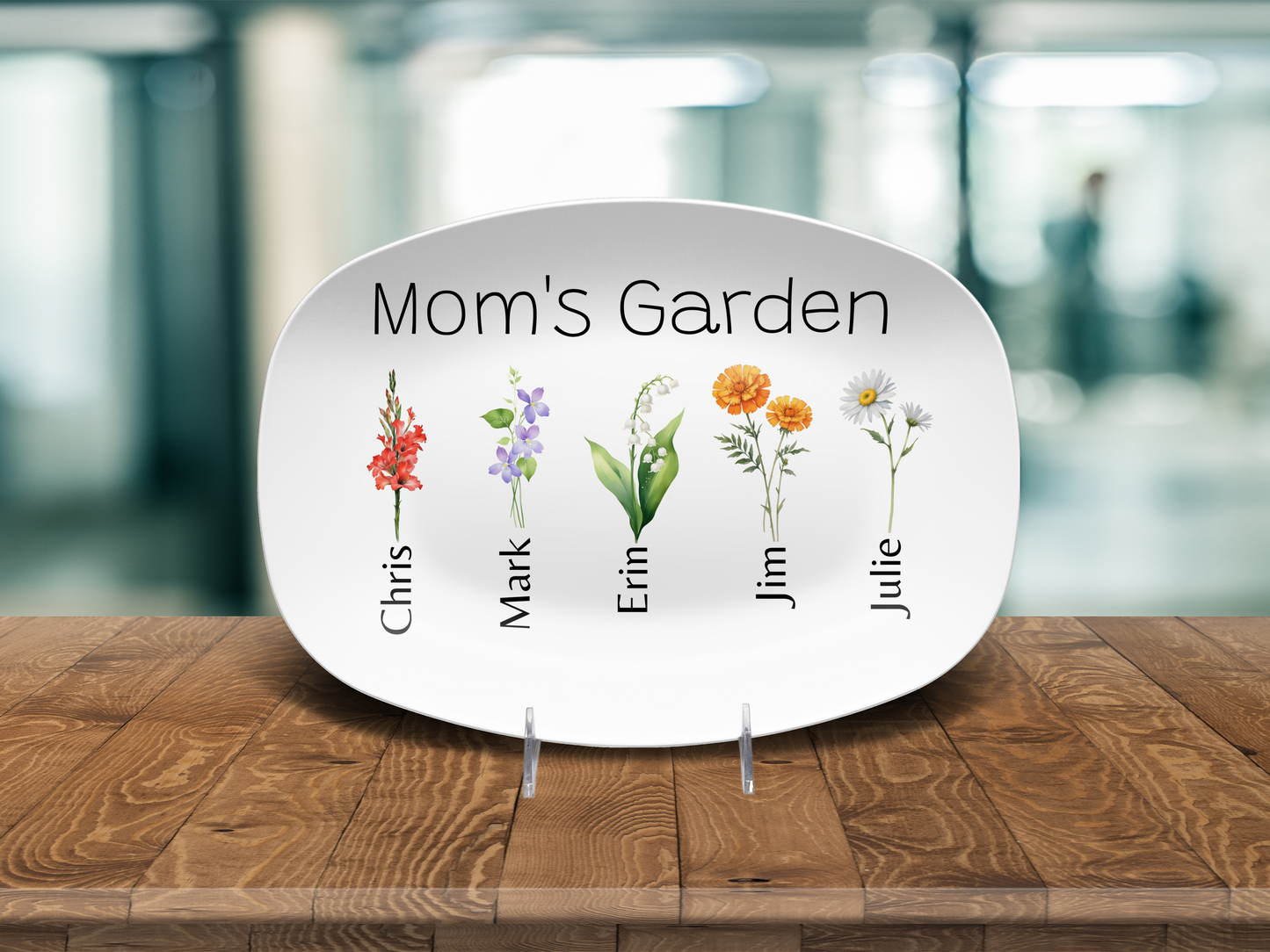 🌸 Mom's Garden Personalized Platter 🌸