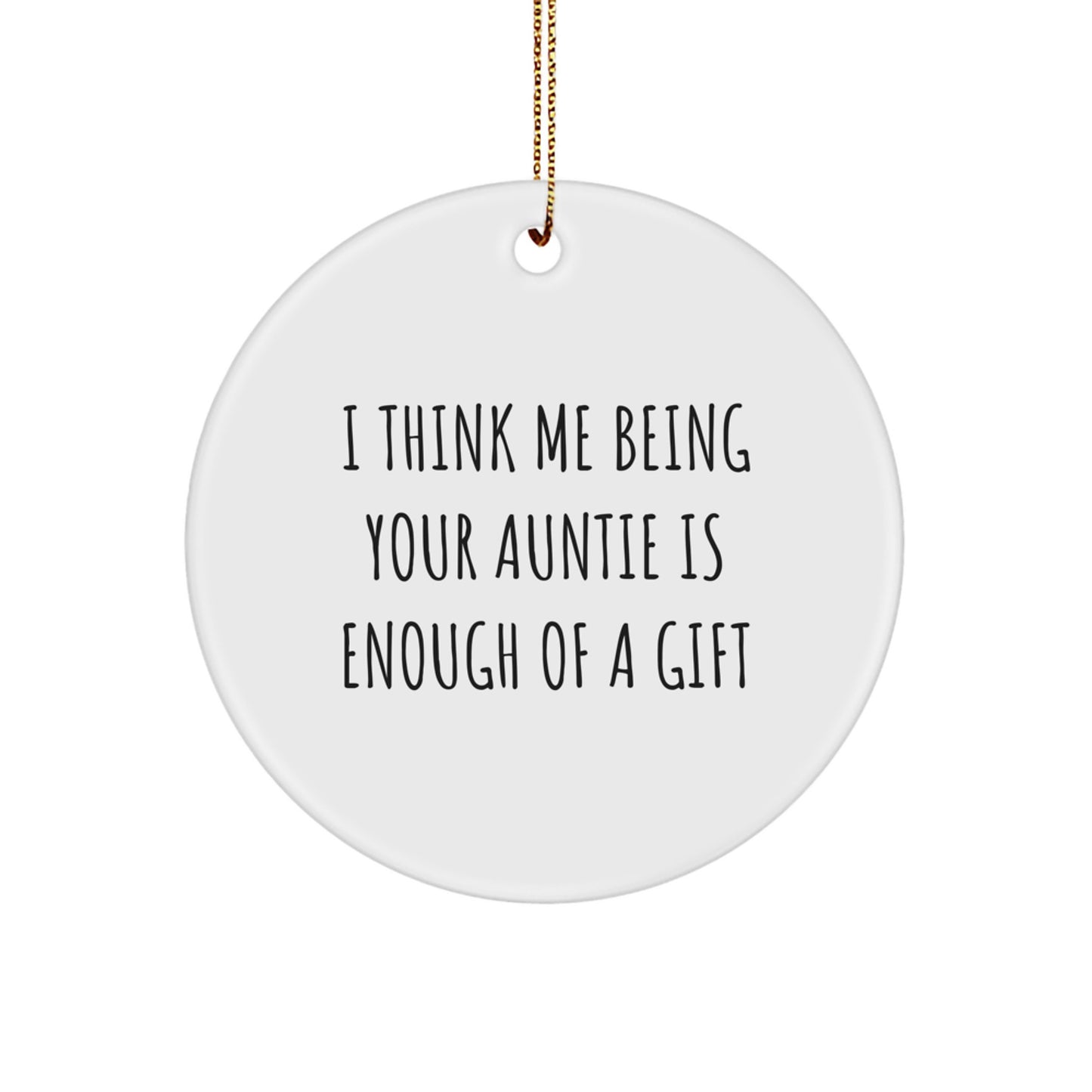 Auntie Christmas Ornament for Her Present Gift Keepsake Bright Joy - Image 1